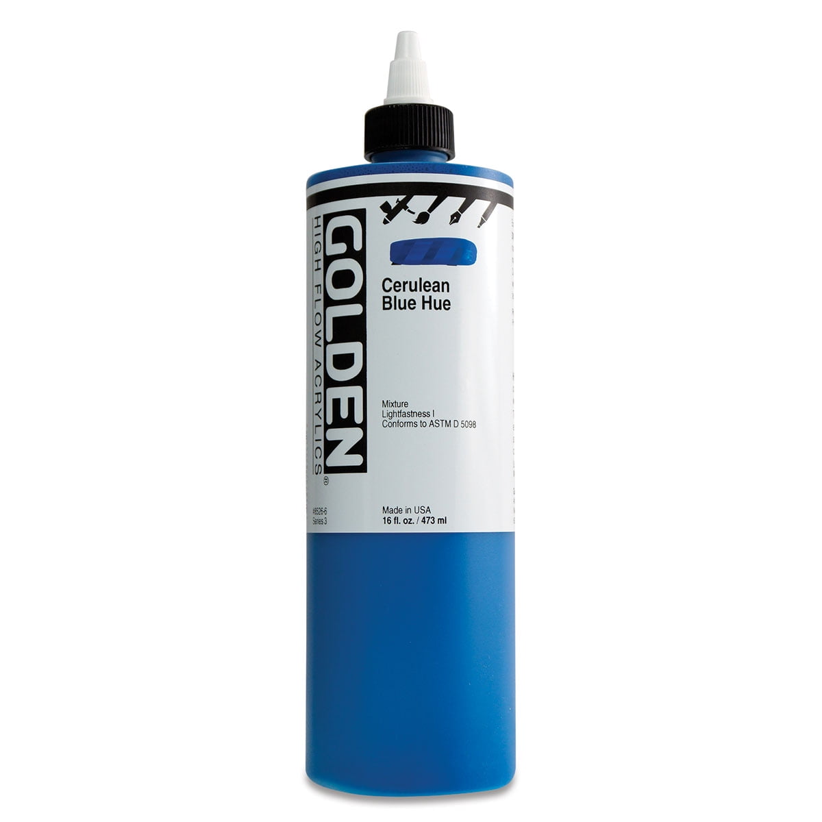 Golden High Flow Acrylic, 16 oz., Cerulean Blue Hue