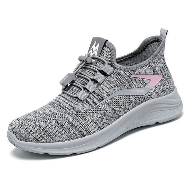Zapatos Para Correr Mocasines casuales unisex Zapatillas casuales con banda elástica para deportes al aire libre (Gris 37) Ndcxsfigh Tenis De Mujer Tenis De Hombre