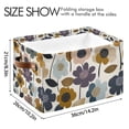 thumbnail image 4 of Yayeee Canvas Storage Basket with Handles for Shelves Fabric Bins Closet Organizer, Colorful Floral, 4 of 8