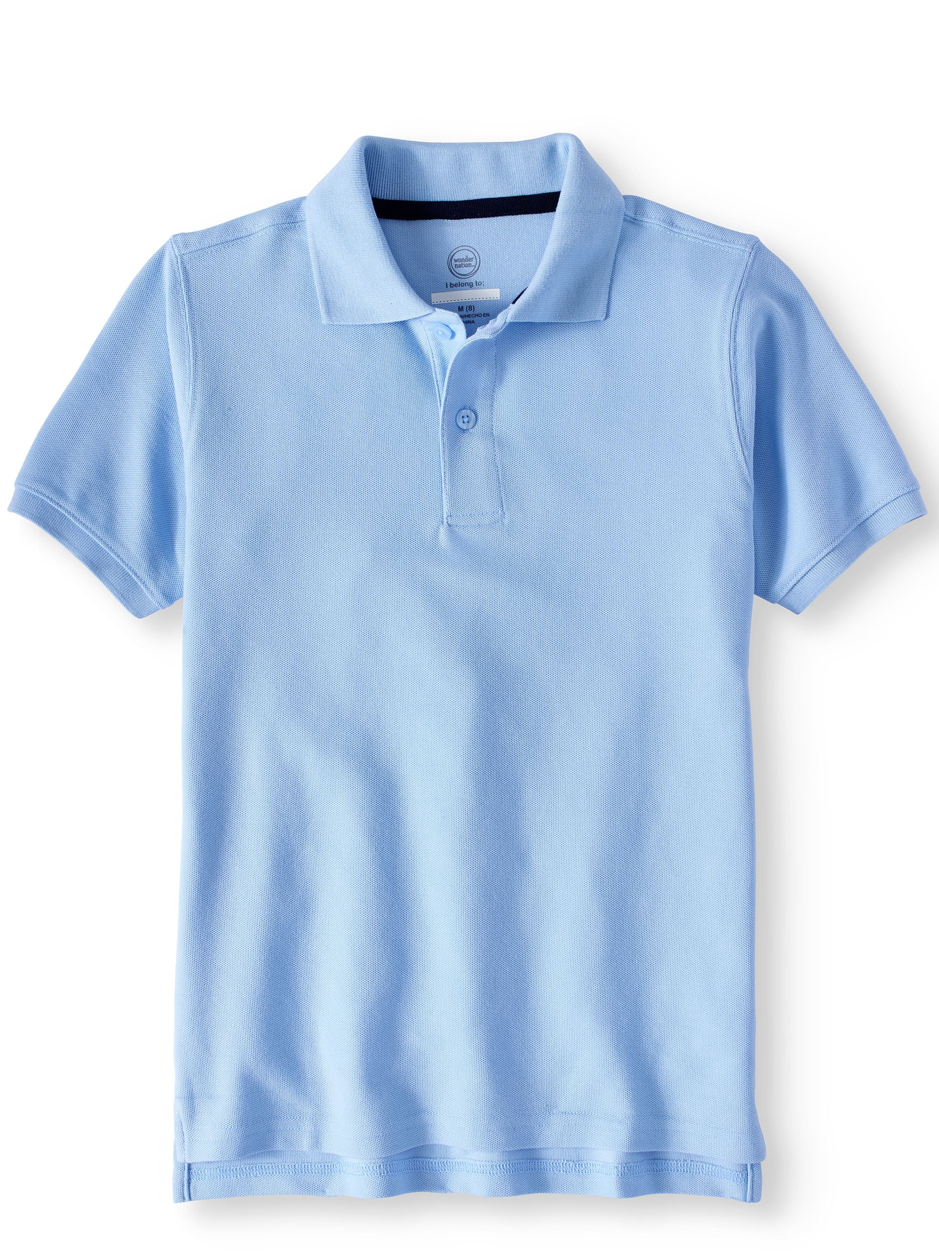 Wonder Nation Little Boys & Big Boys Short Sleeve Polo Top