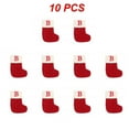 thumbnail image 1 of 1~10PCS Christmas Socks Letter Snowflake Pattern Knitting Christmas Stocking  Gift Bag Christmas Decorations for Home 2022, 1 of 5