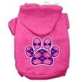 thumbnail image 4 of Pet Dog  Cat Hoodie Screen Printed, "Purple Argyle Paw", 4 of 10