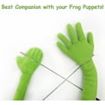 thumbnail image 3 of Kermit Frog Puppet with Puppets Control Rod & 50 Pcs Kermit The Frog Puppet Stickers, Hand Kermit Puppet Soft Stuffed Plush Toy for Boys & Girls - 24 Inches, 3 of 8