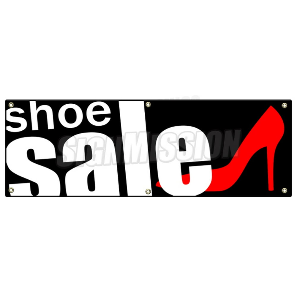 72" SHOE SALE BANNER SIGN store shoes clearance signs