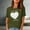 Army Green, variant on Mingw Womens Tops Love Word Print 2025 Crewneck for Women Blouses Summer T Shirt Casual Tee