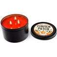 thumbnail image 2 of Pumpkin Patch, 12oz Triple Wick Soy Candle Tin, Made with Soy Beeswax and Coconut, Halloween, 2 of 3