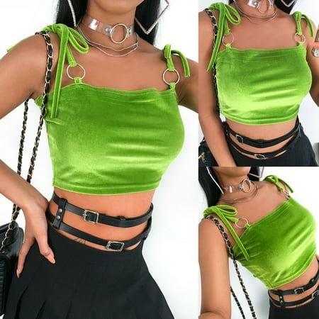 Sexy Clubwear Sexy Clothing Summer Ladies Women's Sexy Sleeveless Shirt Casual Crop Tops Vest Tank Tops Sexy Clubwear Clothing ()