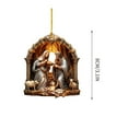 thumbnail image 3 of Fwttom Nativity Scene Christmas Ornaments, Unique Christmas Tree Decorations Sculpted Nativity Baby Mary Gift Figure, Nativity Ornaments for Holiday, Party, Car Decor, 3 of 6