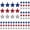Blue 6PCS, variant on 12/24/48/72Pcs 4th of July Star Small ornaments for Tree Farmhouse Independence Day Star Hanging ornaments Blue Red Mini Tree ornaments for Home Gift Kitchen Decorations