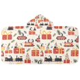 thumbnail image 5 of Yayeee Kids Hooded Towel with Hand Pockets Beach Soft Absorbent Bath Wrap 50 x 23.5 inch, Christmas Box Train, 5 of 5