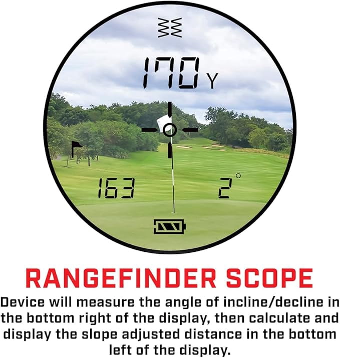 Callaway 300 Pro Golf Laser Rangefinder with Slope Measurement, 6x Magnification, Carry Case