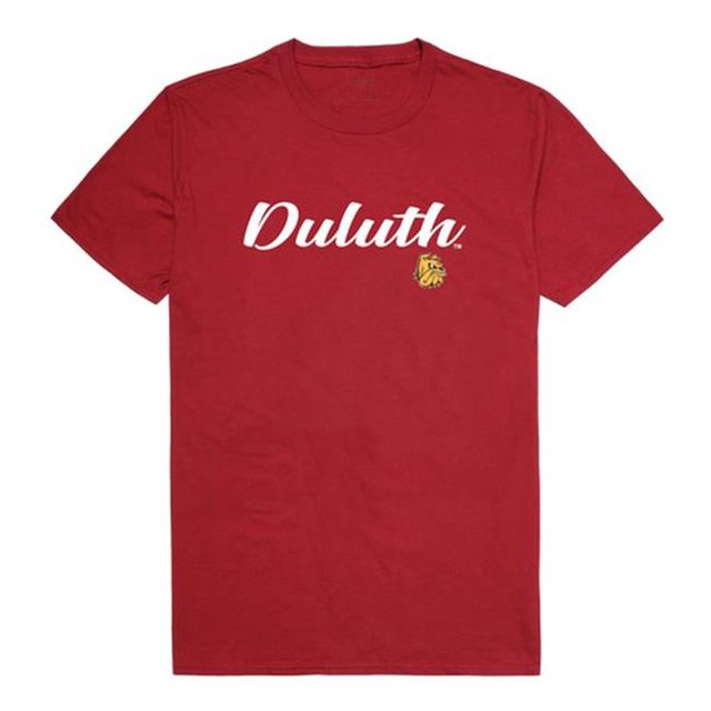W Republic 554-344-CAR-04 T-Shirt Script Minnesota Duluth Bulldogs pour Hommes, Rouge Cardinal - Extra Grand