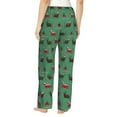 thumbnail image 3 of Naloa Christmas Dachshund Print Women’s Ultra-Soft Comfy Pajama Lounge Pants with Pockets & Drawstring, 3 of 8