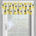 thumbnail image 2 of Ambesonne Exotic Window Valance, Tropic Coastal Theme, 54" X 18", Yellow Grey Black, 2 of 5