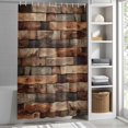 thumbnail image 6 of Western Barn Door Small Stall Shower Curtain, Waterproof Shower Curtains for Bathroom, Vintage Farmhouses Wooden Door Brown Washable Fabric Bath Curtain for Bathtub Decoration with Hooks 36x72 Inches, 6 of 9