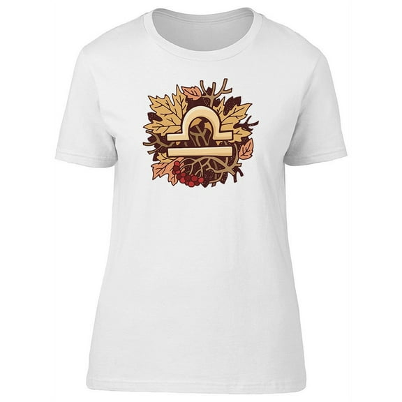 Floral Zodiac Sign Libra Tee Women's -Image by Shutterstock