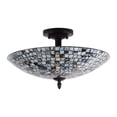 thumbnail image 2 of Radiance Goods Mosaic-Style 2 Light Semi-Flush Ceiling Fixture 16" Wide, 2 of 5