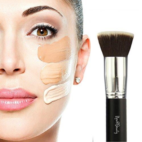 Best Foundation Brush Flat Top Kabuki Synthetic Face Applicator Blender For Liquids Creams Contour Powders Mineral Makeup Bristles By New8beauty Fl Com Best Foundation Brush Flat Top Kabuki