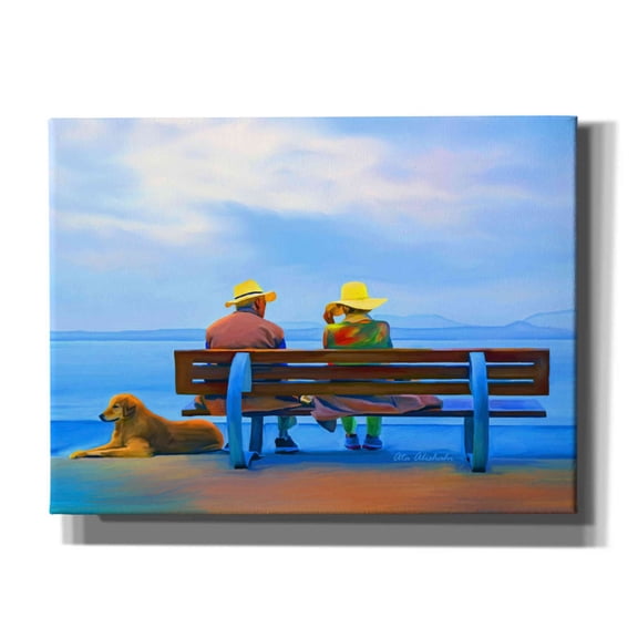 Epic Graffiti 'Old Couple' by Ata Alishahi, Giclee Canvas Wall Art, 16"x12"