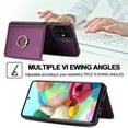 thumbnail image 4 of ELEHOLD Case for Samsung Galaxy A51 4G,Business PU Leather Stand Case with Card Holder & Ring Holder,Deeppurple, 4 of 7