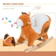 thumbnail image 5 of Qaba Baby Rocking Horse, Plush Animal Rocker w/ Realistic Sound, Pedals, 5 of 9