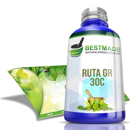 Ruta Graveolens Natural and Safe Single Homeopahic Formula For Joint Injuries, Strain Bruises Natural Pain Relief