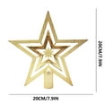 thumbnail image 2 of HCBY Christmas Tree Topper Gold Star with Glitter, Xmas Treetop Decoration 5 Point Star Ornament for Santa Theme Holiday Decor 20cm/7.9", 2 of 6