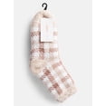 thumbnail image 2 of Joyspun Women's Double Layer Crew Lounge Socks, 3 Pack, Shoe Sizes 4-10, 2 of 4