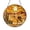 Acrylic 3.5 Inch, variant on Desert Camel Stained Glass Suncatcher Window Hanging, Sunrise Over Sand Dunes and Mountains Round Glass Art Panel, Vibrant Desert Scene Window Decor, Decorative Hanging Ornament for Home