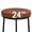 24''-Brown-Faux Leather, variant on MultiHaven Backless Bar Stools Set of 2,24" Counter Height Barstools with White PU Upholstered Seat for Kitchen Island