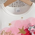 thumbnail image 6 of BOBOGOJP Girls Tulle Skirt Set Two Piece Ruffle Sleeve Unicorn T-Shirt Tutu Dress Summer Birthday Party Outfit 2-10 Years Pink for Size 2-3 Years, 6 of 8