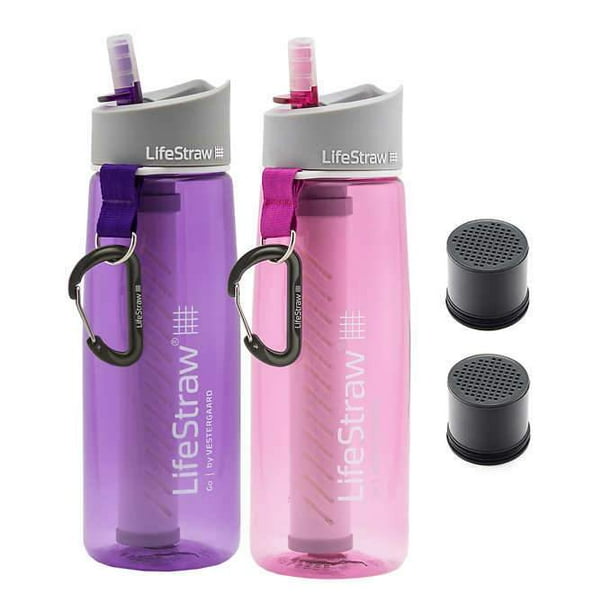 LifeStraw Go Water Bottle with Filter, 2-pack - Walmart.com - Walmart.com