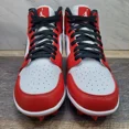 thumbnail image 2 of N I-K-E A i r-Jor-dan 1 Retro Mid TD Size 10.5 Chicago Red Football Cleats FJ6805-106, 2 of 6
