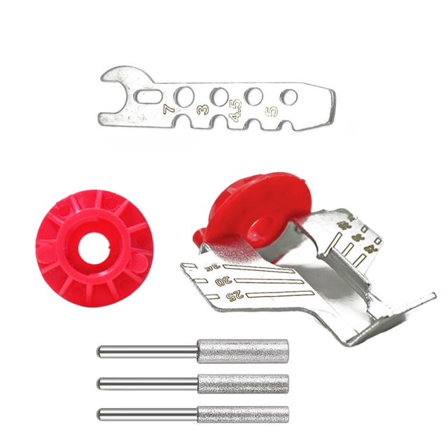 Speravity 5 unids/set de motosierras afiladas, plantillas de afilado para todas las necesidades, afilador de motosierras único Accesorios para bloques patrón rojo