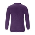 thumbnail image 5 of Ecqkame Mens Summer Casual Shirts Fashion Long Sleeve Button Classic Solid Color Shirts Basic Turndown Collar Work Golf Shirts 01-Purple XXL, 5 of 6