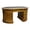 Light Brown, variant on Pemberly Row Mahogany Wood Leather Top Kidney Desk - Brown Walnut