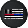 Distressed American Flag Blue Red Line Freedom Offroad 4x4 Jeep Spare Tire Cover fits Jeep RV & More 28 Inch