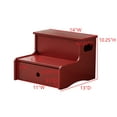 thumbnail image 3 of Kings Brand Furniture Lylia Kids Step Stool - Two Step Stools for Bathroom, Kitchen and Bedside Support (Red), 3 of 4
