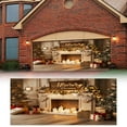 thumbnail image 2 of 189*82.67inChristmas Fireplace Garage Door Decorations Cover, Winter Santa Xmas Tree Garage Background, New Year Xmas Family Holiday Party Outdoor Indoor Yard Decor Supplies（I）, 2 of 4