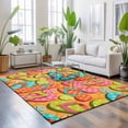 thumbnail image 3 of Area Rugs 2.7'x5', Watercolor Flip Flop Carpet Runner Indoor Outdoor Rugs Home Decor Aesthetic, Summer Coastal Beach Slippers Non Slip Mats Washable Accent Rug for Living Room Bedroom, 3 of 8