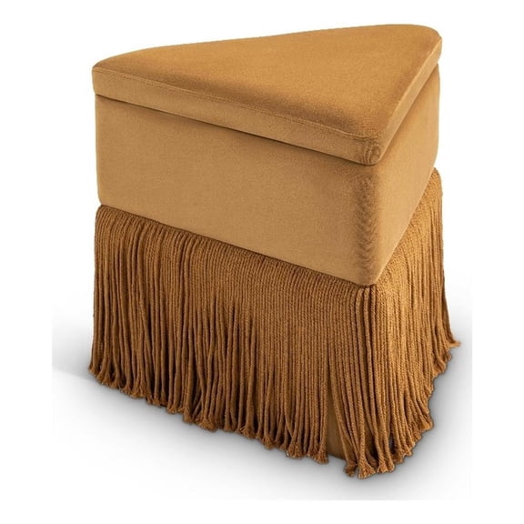 Meridian Furniture Trivoli Saddle Velvet Ottoman/Stool