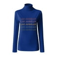 thumbnail image 4 of Long Sleeve Shirts For Womens Casual Print Turtleneck Blouse Slim Fit Stretchy Layer Tee Women Tops, 4 of 6