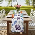 thumbnail image 4 of Table Runners 72 Inches Long Dress Scarves, Seahorse Coral Coastal Farmhouse Kitchen/Dining Table Runner, Coffee Tablerunners, Nautical Summer Beach Ocean Sea 16x72 Inch, 4 of 9