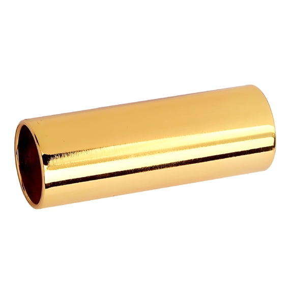 QAYOZ 51mm R37 Metal Finger Slide Bar Electric Guitar Slides for Country Jazz Blues Acoustic Guitarra Strings Instrument Part Accessories (Golden)