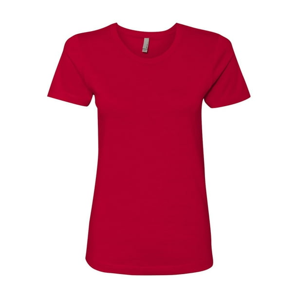 Foresee Skulle kul Next Level - Daily T Shirt for Women - Women Short Sleeve Shirts - Womens  Red Shirt - Basic Daily Plain Value Tee - Walmart.com