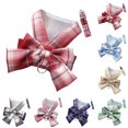thumbnail image 6 of WOLIAUO Dog Harness and Leash Set, Cute Bow Tie Plaid Harnesses for Puppy Cat, Adjustable Pet Kitties Vest, Breathable Harness Traction Rope for Boy Girl Small Animal (XL Purple), 6 of 6