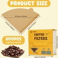 thumbnail image 2 of 200 Count #2 Cone Coffee Filters, Unbleached Natural Paper, Disposable Pour Over Coffee Filters, 2-4 Cup Size, Ideal for Home Brewing and Coffee Shops(2 Pack), 2 of 8