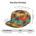 thumbnail image 6 of Fotbe Colorful Hawaii Palms Flat Bill Visor Cap Classic Snapback Hat Polyester Foam Trucker Hat Trucker Cap Adjustable Baseball Cap, 6 of 9