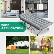 Slsy XL Folding Camping Cots with 3.3 inch 2 Sided Mattress, 75* 28 Sleeping Cot Guest Bed,Folding Bed Cot with Carry Bag