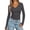Dark Grey, variant on PRETTYGARDEN Womens Long Sleeve Ribbed V Neck Knit Shirts | Soft Stretch Slim Fitted Lightweight Basic Tees, Y2K Going Out Tops, Fall Fashion Everyday Wear, Winter Layering Clothes